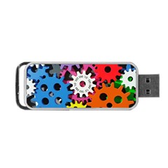 Colorful Toothed Wheels Portable Usb Flash (one Side) by Nexatart