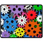 Colorful Toothed Wheels Double Sided Fleece Blanket (Medium)  58.8 x47.4  Blanket Front