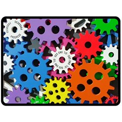 Colorful Toothed Wheels Double Sided Fleece Blanket (large)  by Nexatart