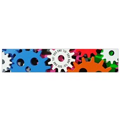 Colorful Toothed Wheels Flano Scarf (small) by Nexatart