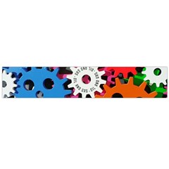 Colorful Toothed Wheels Flano Scarf (large) by Nexatart