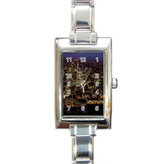 City Glass Architecture Windows Rectangle Italian Charm Watch by Nexatart