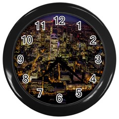 City Glass Architecture Windows Wall Clocks (black) by Nexatart