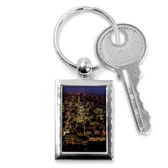 City Glass Architecture Windows Key Chains (rectangle)  by Nexatart