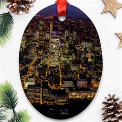 City Glass Architecture Windows Oval Ornament (two Sides) by Nexatart