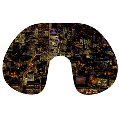 City Glass Architecture Windows Travel Neck Pillows by Nexatart