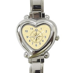 Compass Vintage South West East Heart Italian Charm Watch by Nexatart