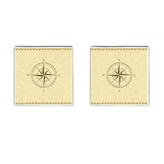 Compass Vintage South West East Cufflinks (square) by Nexatart