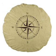 Compass Vintage South West East Large 18  Premium Round Cushions by Nexatart