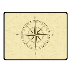 Compass Vintage South West East Double Sided Fleece Blanket (small)  by Nexatart