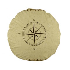 Compass Vintage South West East Standard 15  Premium Flano Round Cushions by Nexatart