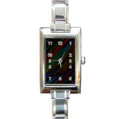 Dark Background Pattern Rectangle Italian Charm Watch by Nexatart