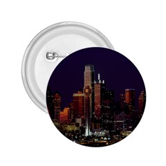 Dallas Texas Skyline Dusk 2 25  Buttons by Nexatart