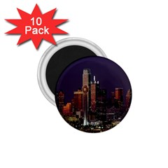 Dallas Texas Skyline Dusk 1 75  Magnets (10 Pack)  by Nexatart