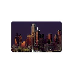 Dallas Texas Skyline Dusk Magnet (name Card) by Nexatart