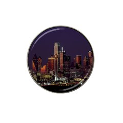 Dallas Texas Skyline Dusk Hat Clip Ball Marker by Nexatart