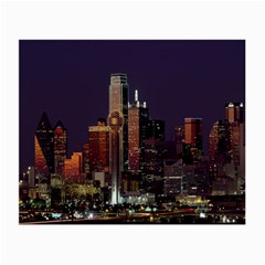 Dallas Texas Skyline Dusk Small Glasses Cloth by Nexatart