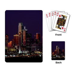 Dallas Texas Skyline Dusk Playing Card by Nexatart