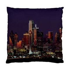 Dallas Texas Skyline Dusk Standard Cushion Case (two Sides) by Nexatart