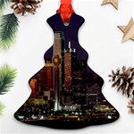 Dallas Texas Skyline Dusk Christmas Tree Ornament (Two Sides) Front