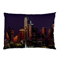 Dallas Texas Skyline Dusk Pillow Case (two Sides) by Nexatart