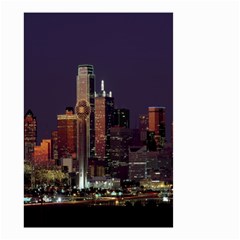 Dallas Texas Skyline Dusk Small Garden Flag (two Sides) by Nexatart