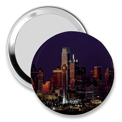 Dallas Texas Skyline Dusk 3  Handbag Mirrors by Nexatart