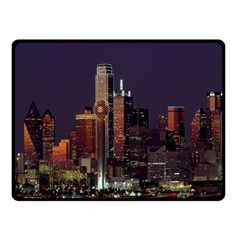 Dallas Texas Skyline Dusk Double Sided Fleece Blanket (small)  by Nexatart