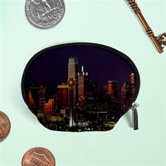 Dallas Texas Skyline Dusk Accessory Pouches (small)  by Nexatart