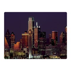 Dallas Texas Skyline Dusk Double Sided Flano Blanket (mini)  by Nexatart