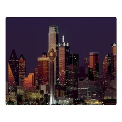 Dallas Texas Skyline Dusk Double Sided Flano Blanket (large)  by Nexatart