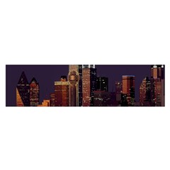 Dallas Texas Skyline Dusk Satin Scarf (oblong) by Nexatart