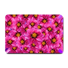 Dahlia Flowers Pink Garden Plant Small Doormat  by Nexatart