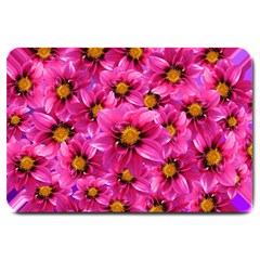 Dahlia Flowers Pink Garden Plant Large Doormat  by Nexatart