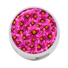 Dahlia Flowers Pink Garden Plant 4-port Usb Hub (one Side) by Nexatart