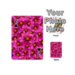 Dahlia Flowers Pink Garden Plant Playing Cards 54 (Mini)  Front - Spade2