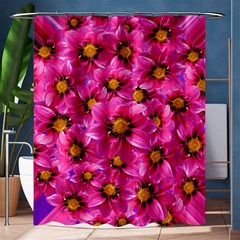 Dahlia Flowers Pink Garden Plant Shower Curtain 60  X 72  (medium)  by Nexatart