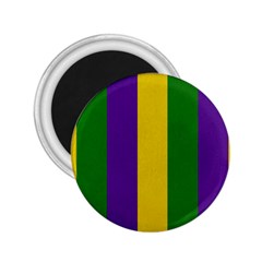 Mardi Gras Striped Pattern 2 25  Magnets by dflcprints