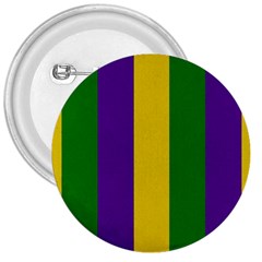 Mardi Gras Striped Pattern 3  Buttons by dflcprints