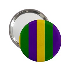 Mardi Gras Striped Pattern 2 25  Handbag Mirrors by dflcprints