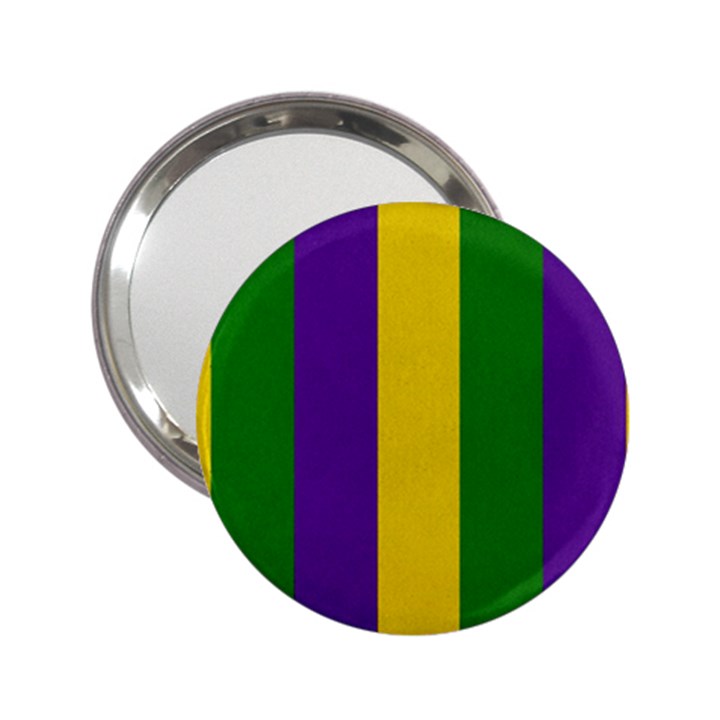 Mardi Gras Striped Pattern 2.25  Handbag Mirrors