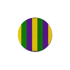 Mardi Gras Striped Pattern Golf Ball Marker by dflcprints