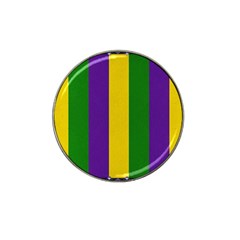 Mardi Gras Striped Pattern Hat Clip Ball Marker (4 Pack) by dflcprints