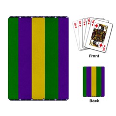 Mardi Gras Striped Pattern Playing Card by dflcprints