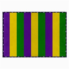 Mardi Gras Striped Pattern Large Glasses Cloth by dflcprints