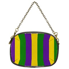 Mardi Gras Striped Pattern Chain Purses (one Side)  by dflcprints