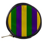 Mardi Gras Striped Pattern Mini Makeup Bags Back