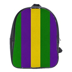 Mardi Gras Striped Pattern School Bags(large)  by dflcprints