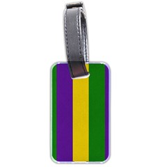 Mardi Gras Striped Pattern Luggage Tags (two Sides) by dflcprints