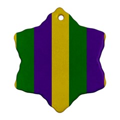 Mardi Gras Striped Pattern Ornament (snowflake) by dflcprints